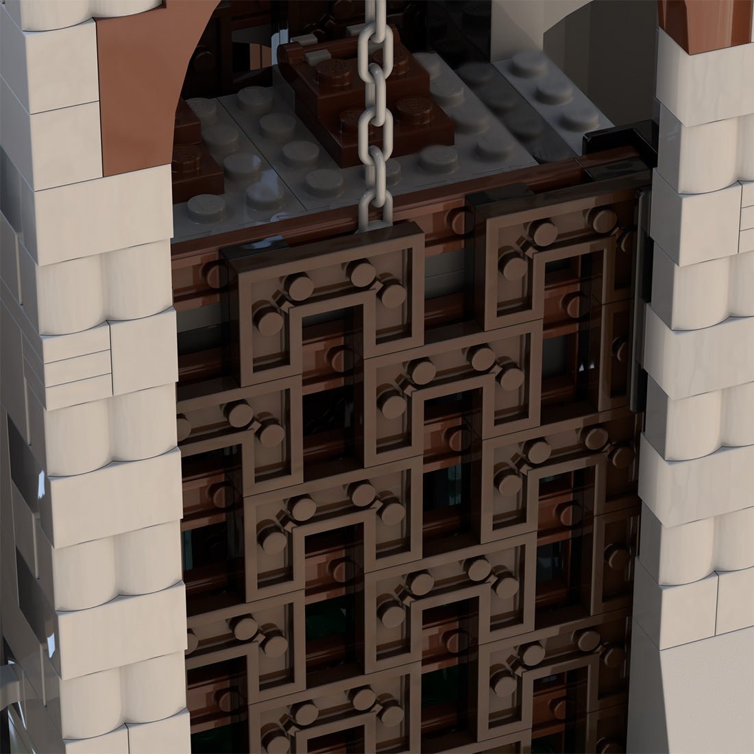 MOC - 138840 Falcons Barbican Gatehouse Medieval Castle - LesDiy -