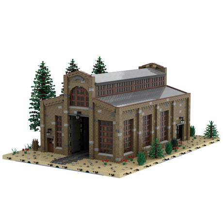 MOC - 139273 1/40 Union Crane and Shovel Warehouse Train Sandbox Scene - LesDiy - Locomotive