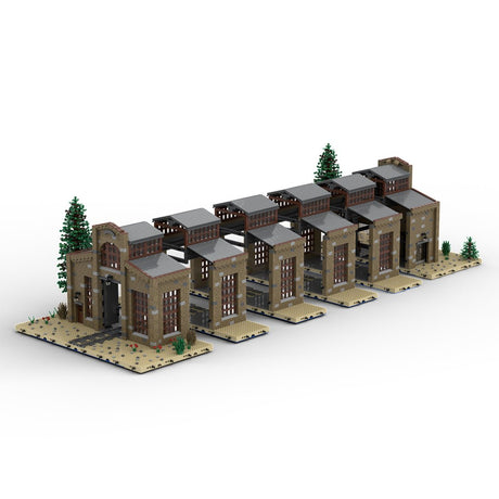 MOC - 139273 1/40 Union Crane and Shovel Warehouse Train Sandbox Scene - LesDiy - Locomotive