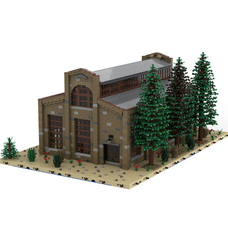 MOC - 139273 1/40 Union Crane and Shovel Warehouse Train Sandbox Scene - LesDiy - Locomotive