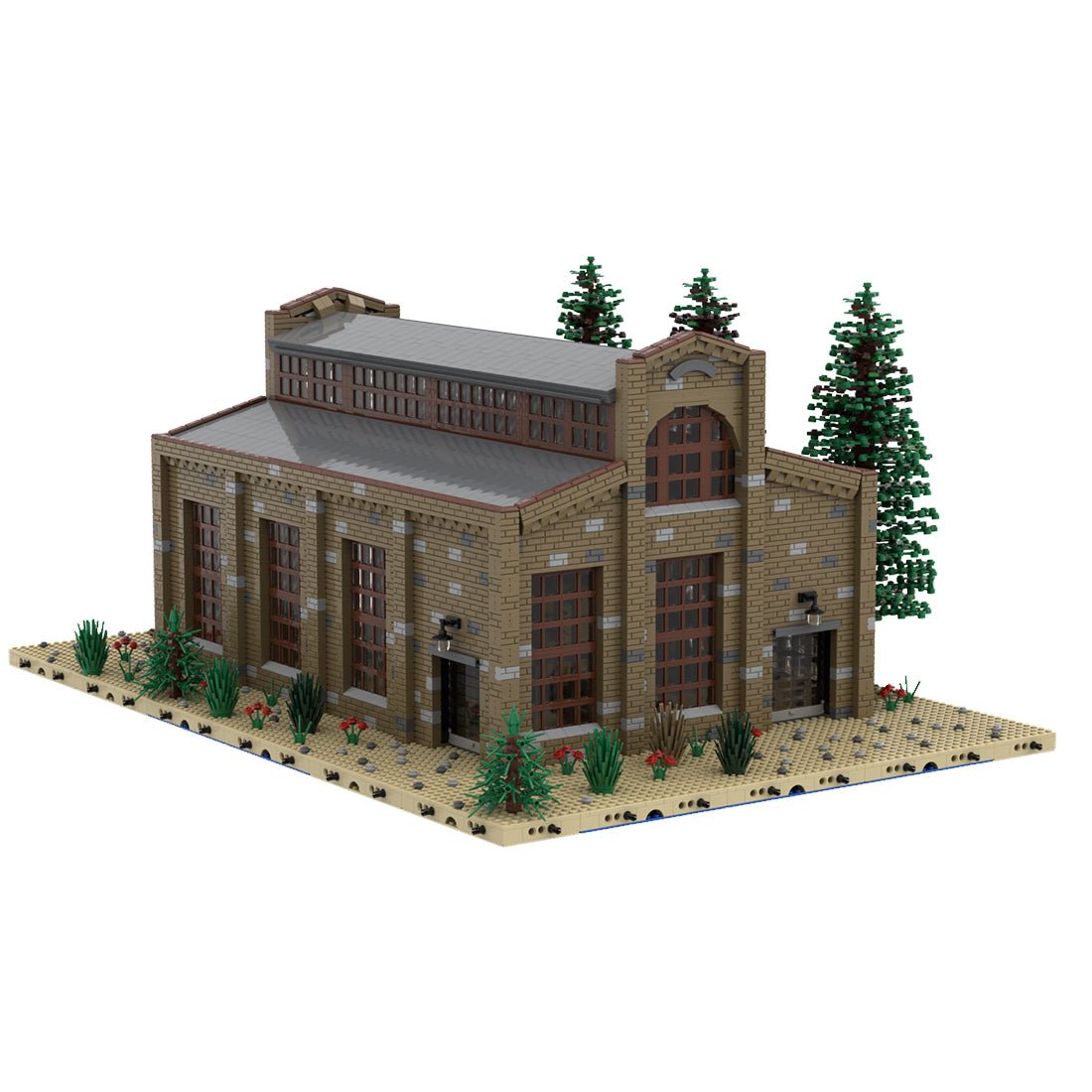 MOC - 139273 1/40 Union Crane and Shovel Warehouse Train Sandbox Scene - LesDiy - Locomotive