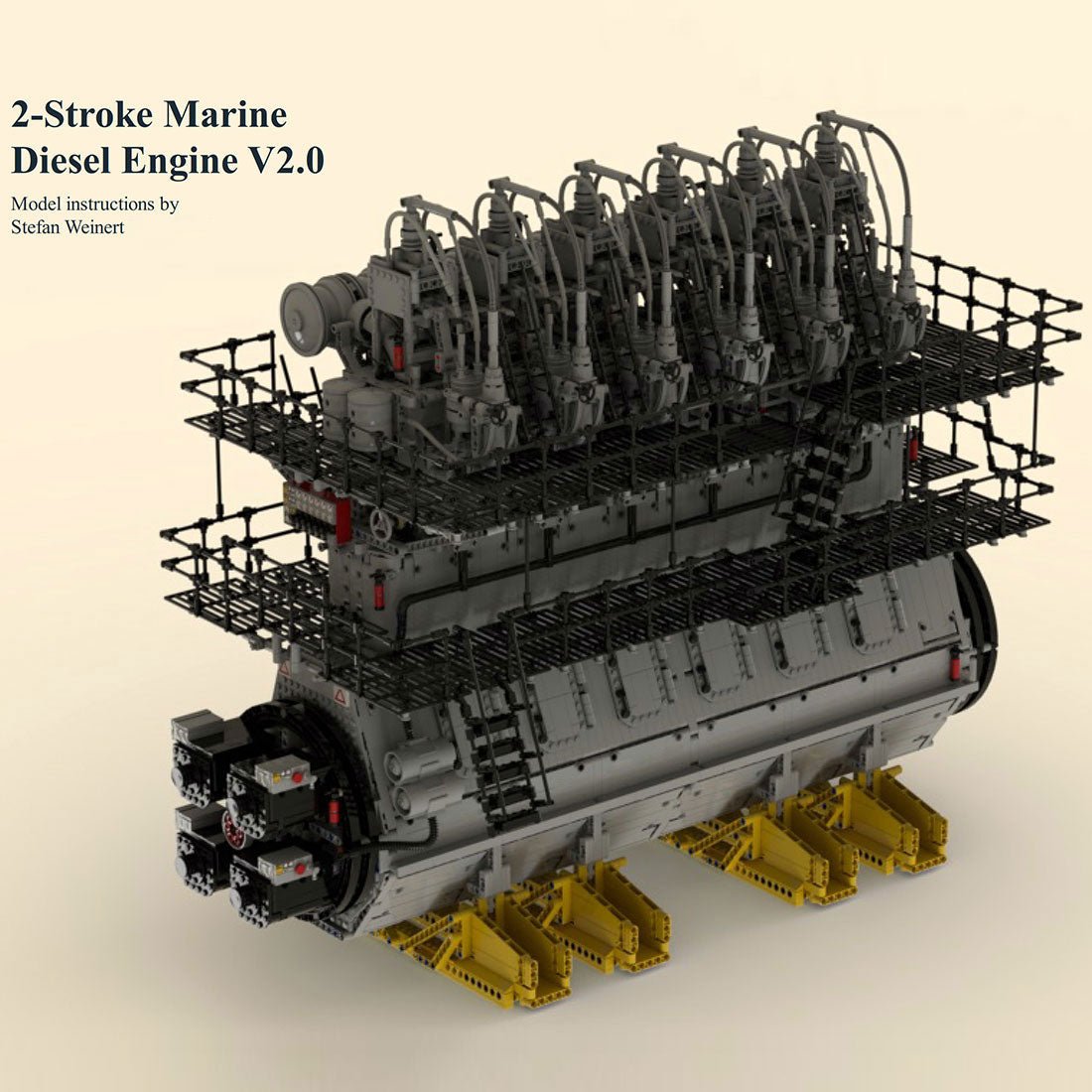 MOC - 141278 1/17 Scale 2 - Stroke Marine Diesel Engine - LesDiy -