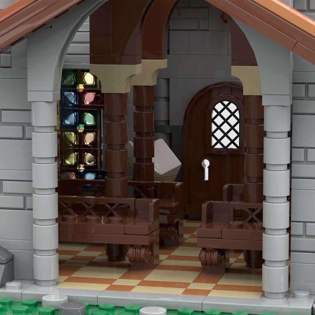MOC - 153931 Medieval Lion Knights' Church - LesDiy -
