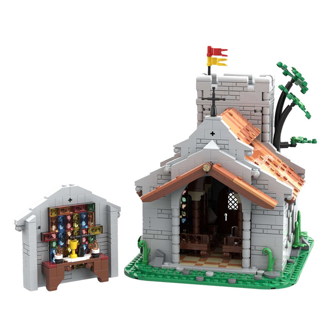 MOC - 153931 Medieval Lion Knights' Church - LesDiy -