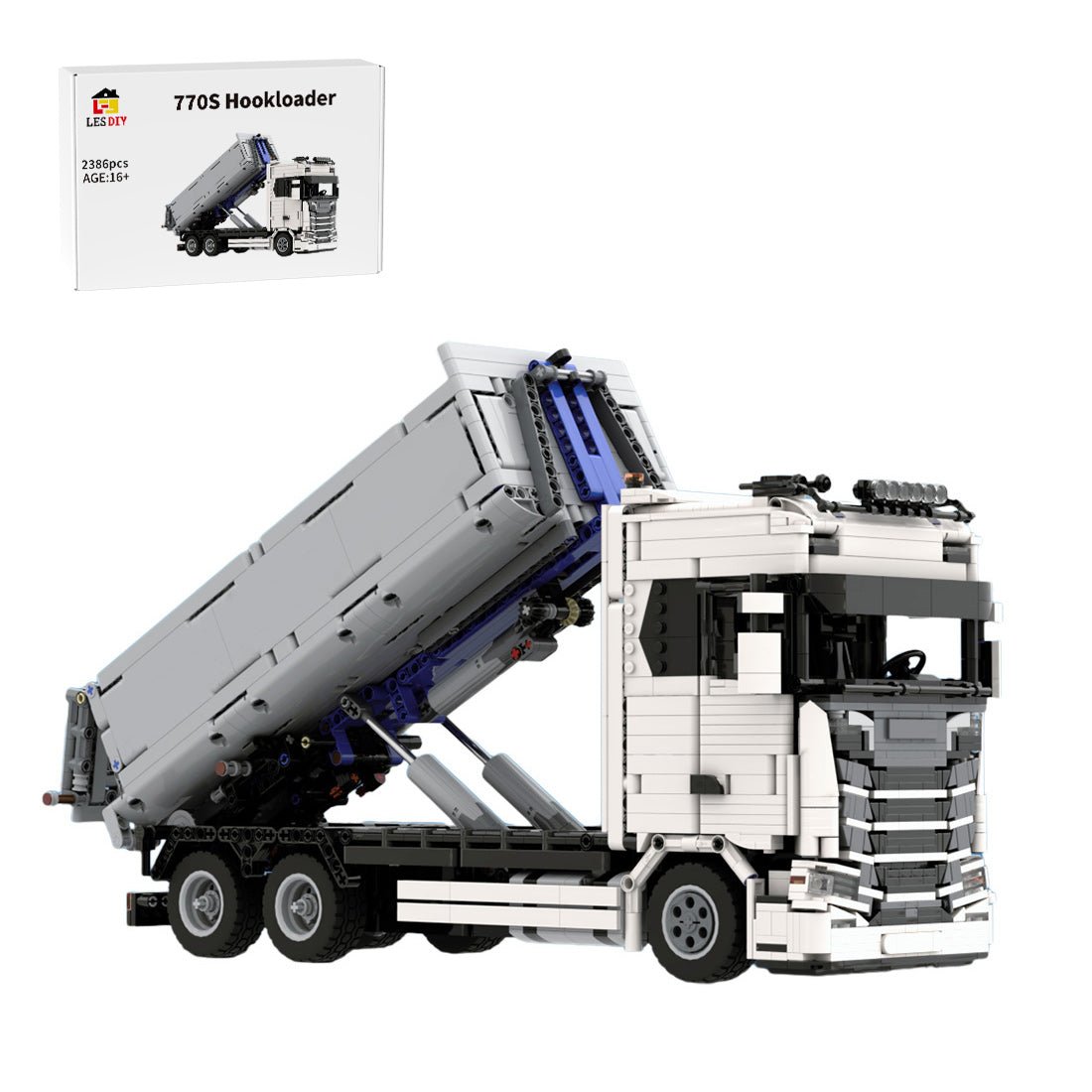 MOC - 157593 SCANIA 770S Hookloader 1:21 Building Blocks - LesDiy -