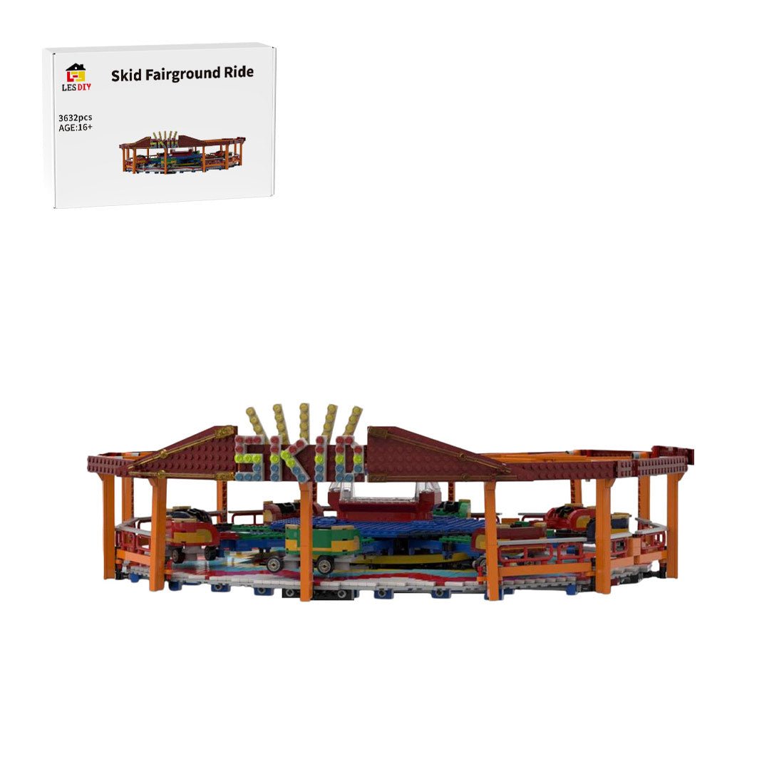 MOC - 159944 Skid Fairground ride ( Dynamic Version) - LesDiy -