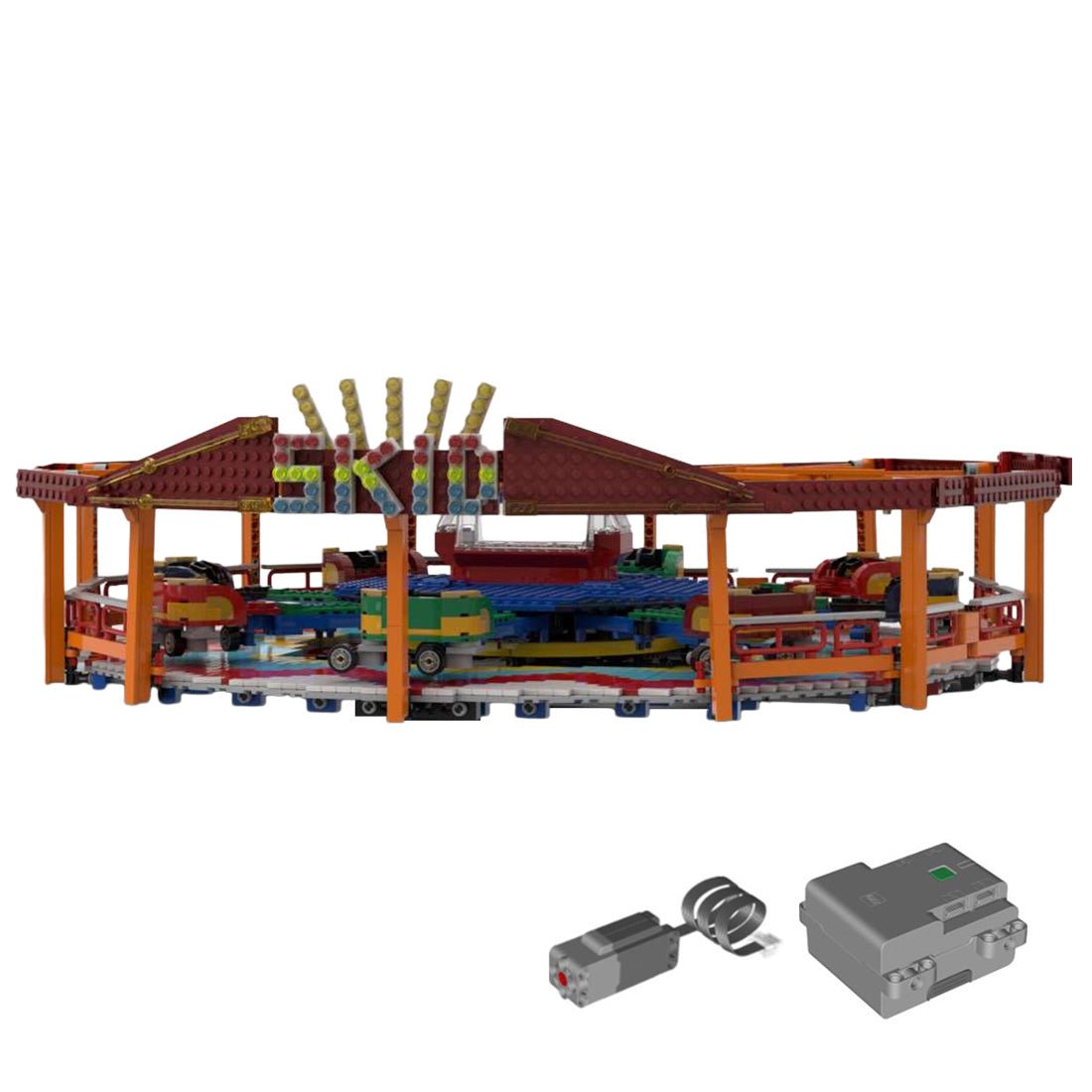 MOC - 159944 Skid Fairground ride ( Dynamic Version) - LesDiy -