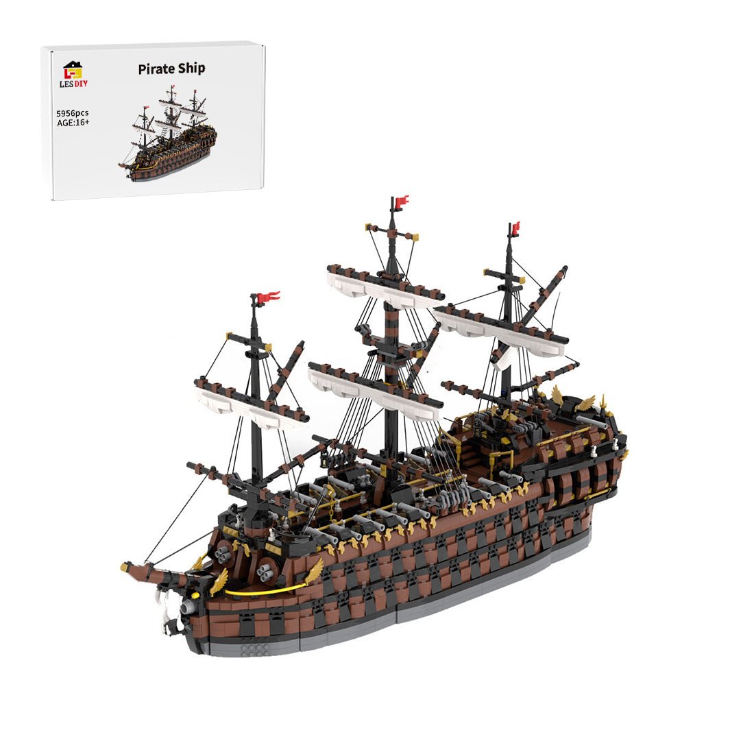 MOC - 160411 Pirate Ship - The Phantom Dancer - LesDiy -