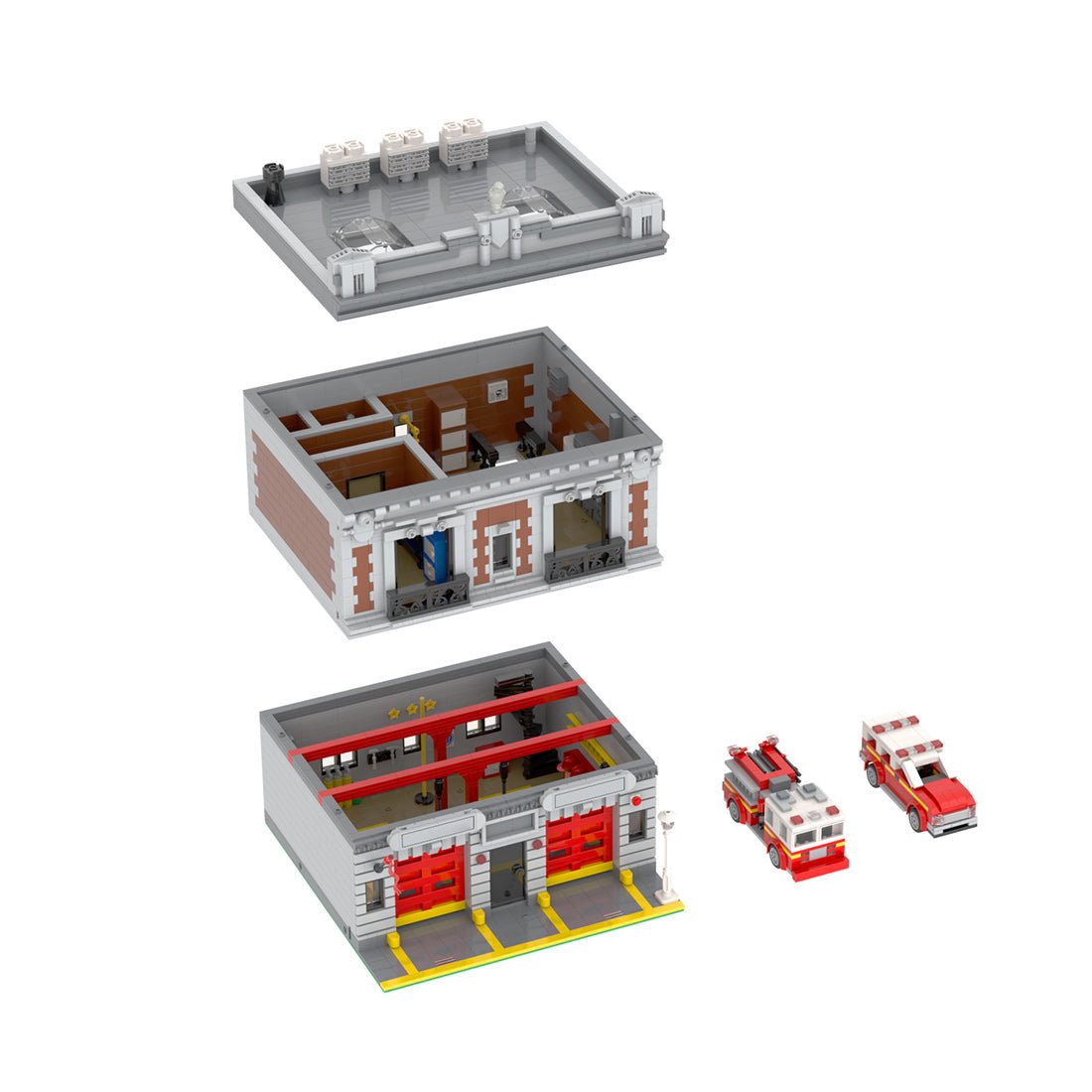 MOC - 165068 Modular New York Firehouse - LesDiy -