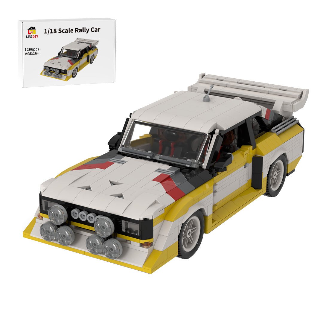 MOC - 165249 1:18 Audi Quatro Sport S1 Building Blocks - LesDiy -