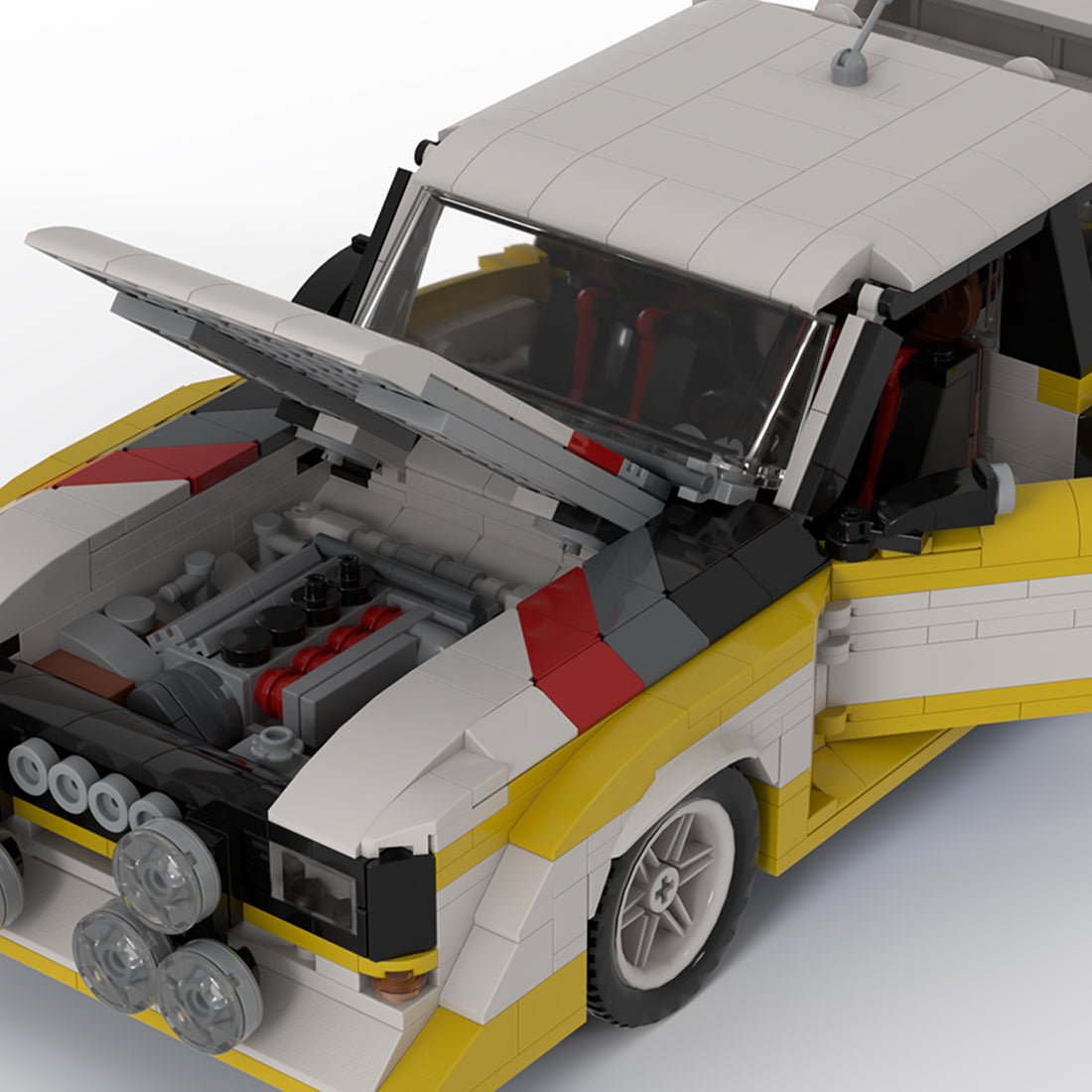 MOC - 165249 1:18 Audi Quatro Sport S1 Building Blocks - LesDiy -