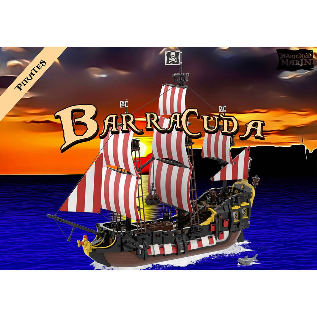 MOC - 166879 Barracuda Ship - LesDiy -