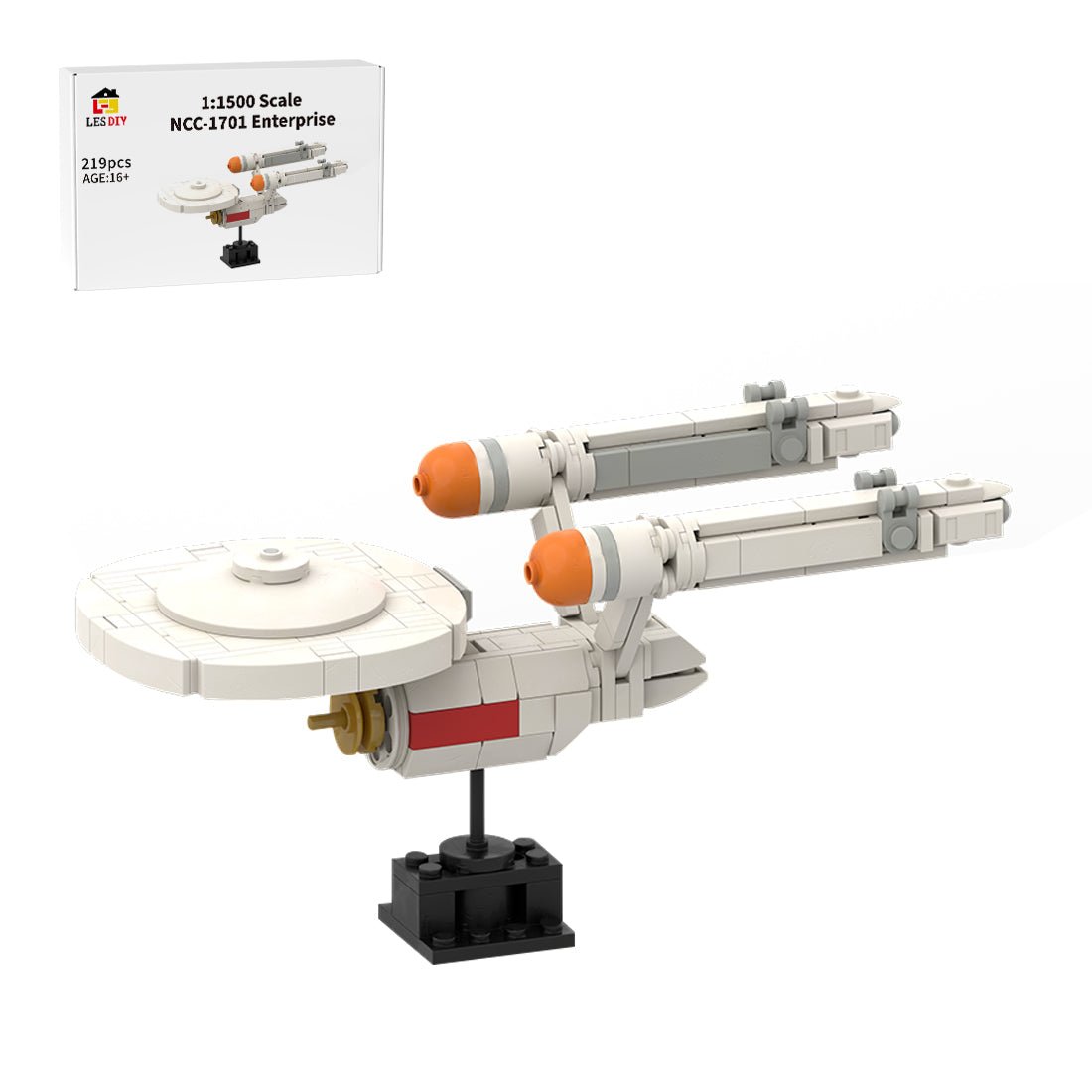 MOC - 169001 1/1500 Scale Sci - Fi Space Starship Building Blocks - LesDiy -