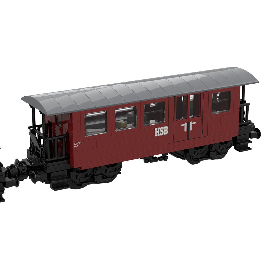 MOC - 170057 Coaches of the Harzer Schmalspurbahnen HSB Building Blocks - LesDiy - Locomotive