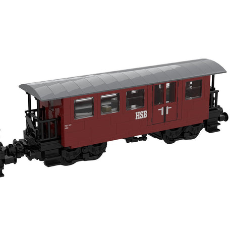 MOC - 170057 Coaches of the Harzer Schmalspurbahnen HSB Building Blocks - LesDiy - Locomotive