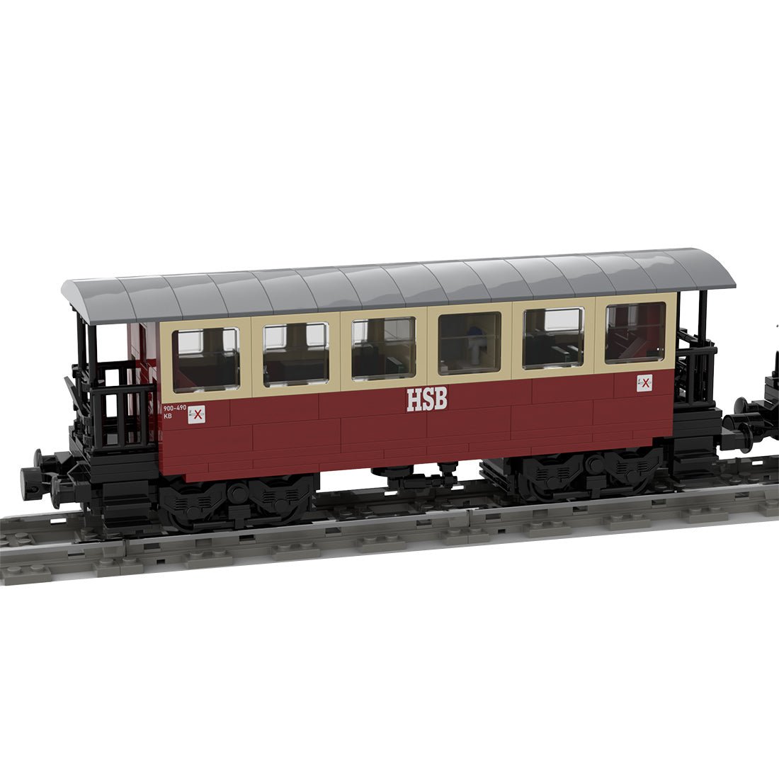 MOC - 170057 Coaches of the Harzer Schmalspurbahnen HSB Building Blocks - LesDiy - Locomotive