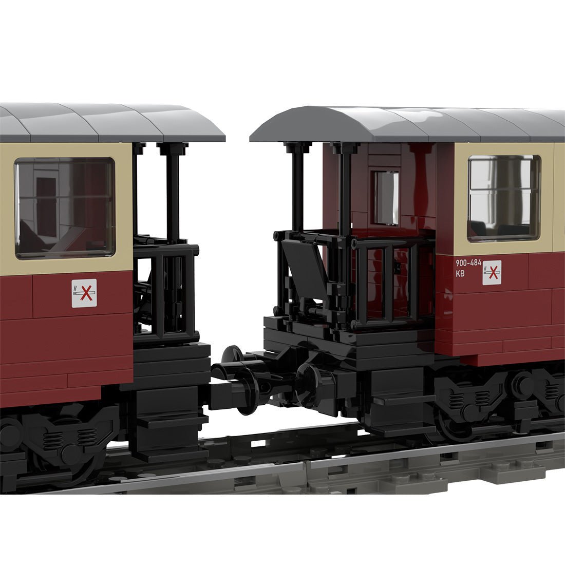 MOC - 170057 Coaches of the Harzer Schmalspurbahnen HSB Building Blocks - LesDiy - Locomotive