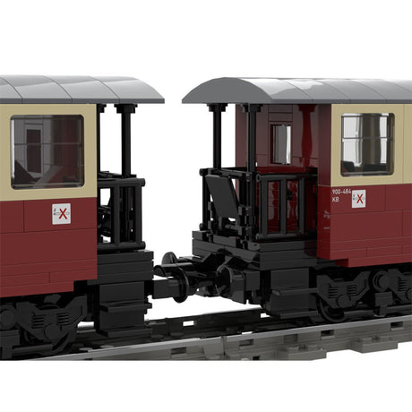 MOC - 170057 Coaches of the Harzer Schmalspurbahnen HSB Building Blocks - LesDiy - Locomotive