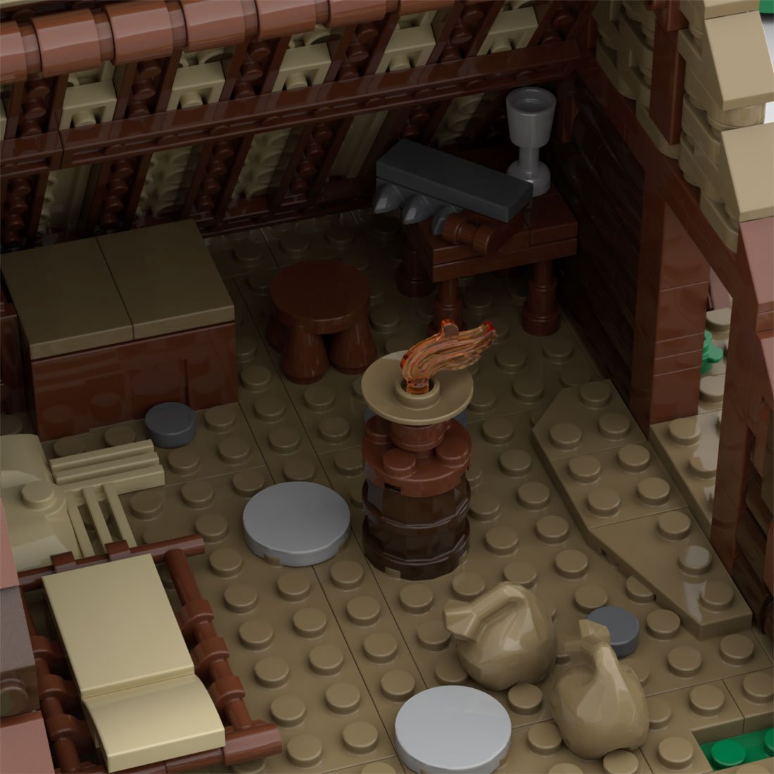 MOC - 173176 Medieval Woodcutter Lodge - LesDiy