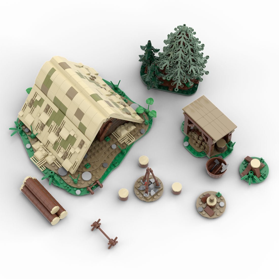 MOC - 173176 Medieval Woodcutter Lodge - LesDiy