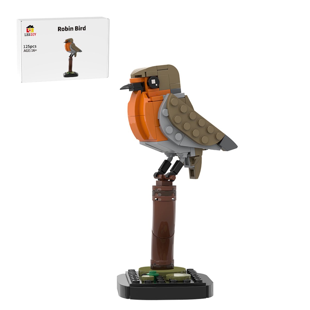 MOC-174485 Robin Bird Building Blocks-LesDiy-Building Blocks-