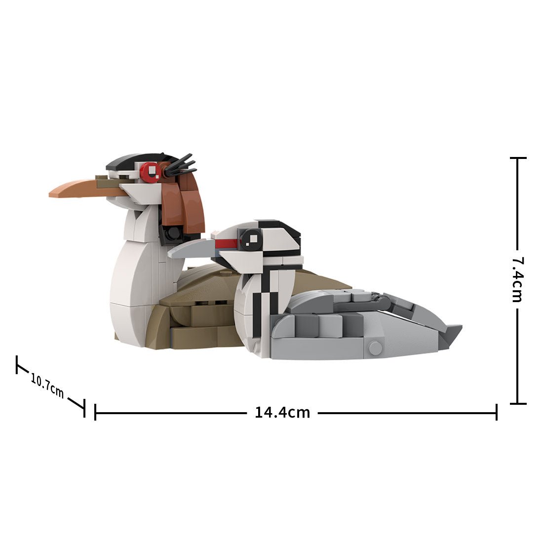 MOC - 175055 Great crested grebe and chick Building Blocks - LesDiy - Building Blocks