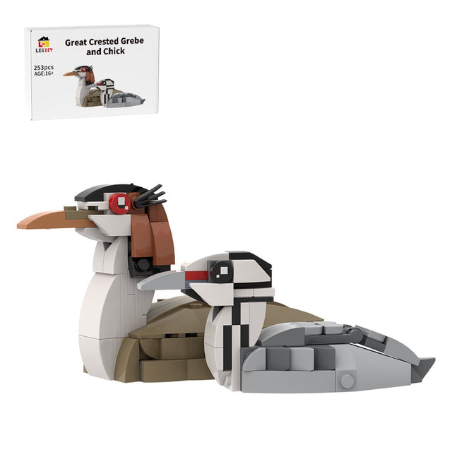 MOC - 175055 Great crested grebe and chick Building Blocks - LesDiy - Building Blocks