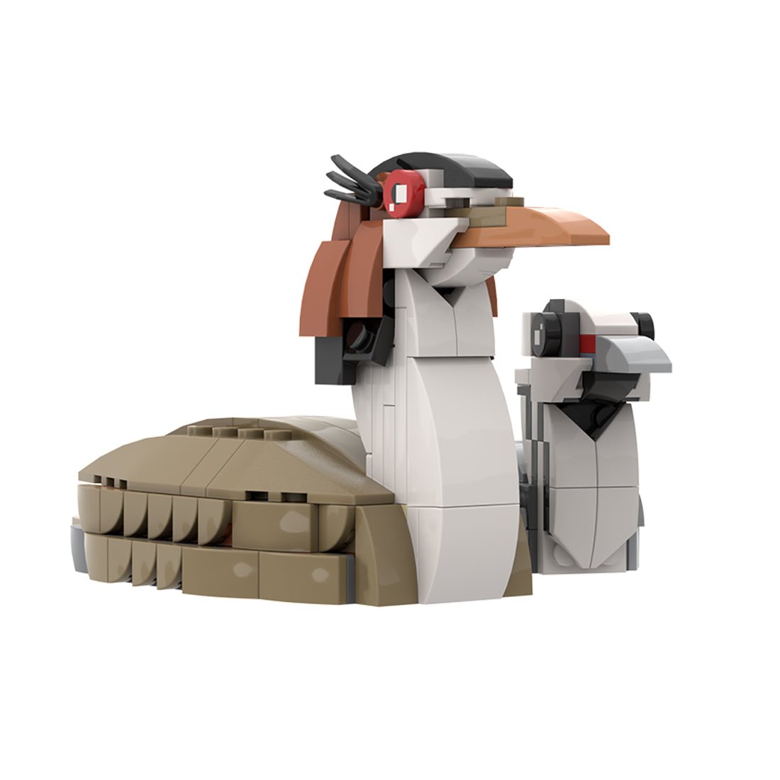MOC - 175055 Great crested grebe and chick Building Blocks - LesDiy - Building Blocks