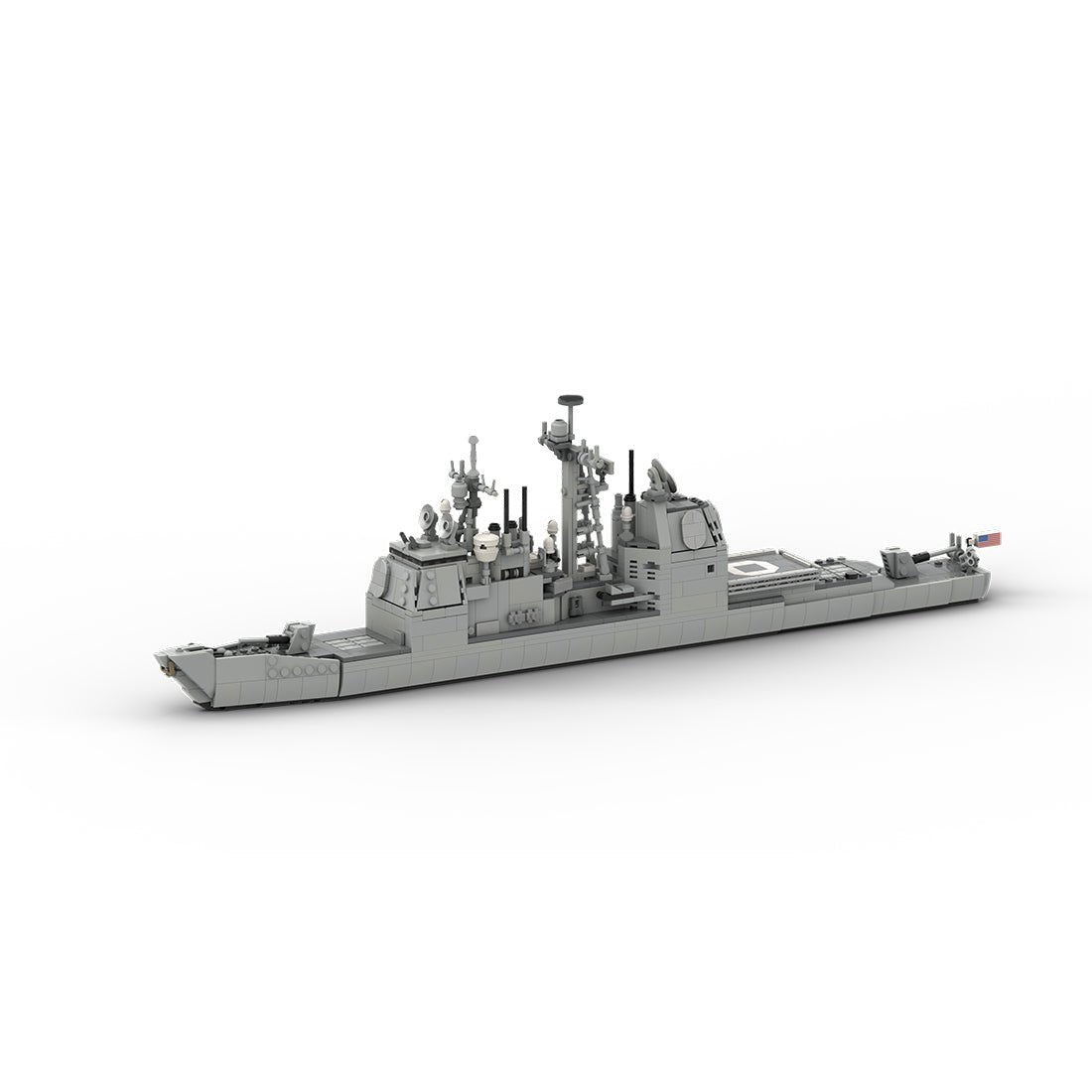 MOC - 175975 Ticonderoga Class Cruiser - 1:300 Scale Building Blocks - LesDiy -