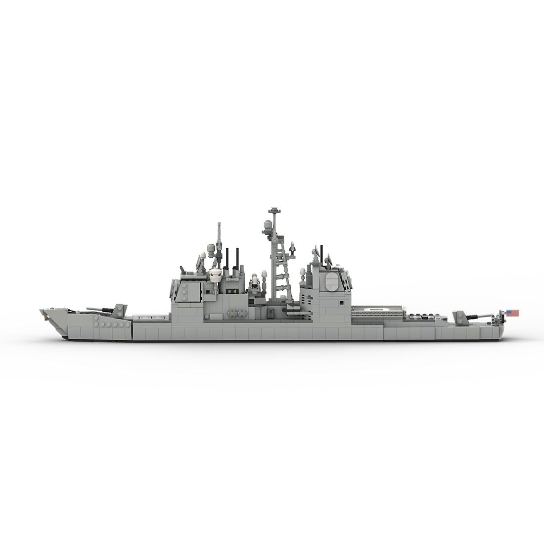 MOC - 175975 Ticonderoga Class Cruiser - 1:300 Scale Building Blocks - LesDiy -