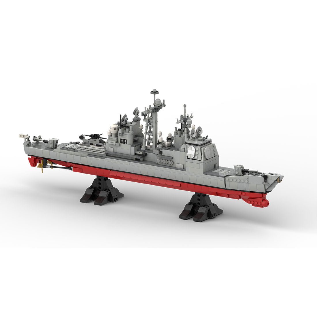 MOC - 175975 Ticonderoga Class Cruiser - 1:300 Scale Building Blocks - LesDiy -