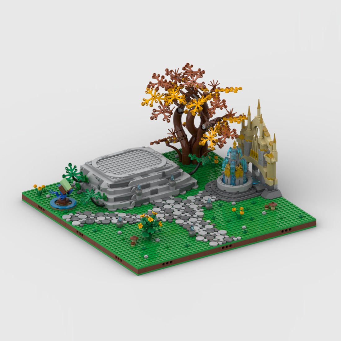 MOC - 176955 Medieval Display Stand for 40601 majisto’s magical workshop Building Blocks - LesDiy -