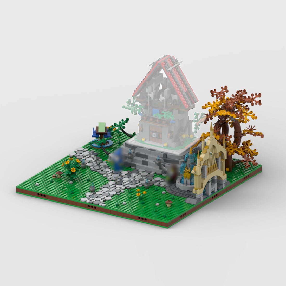 MOC - 176955 Medieval Display Stand for 40601 majisto’s magical workshop Building Blocks - LesDiy -