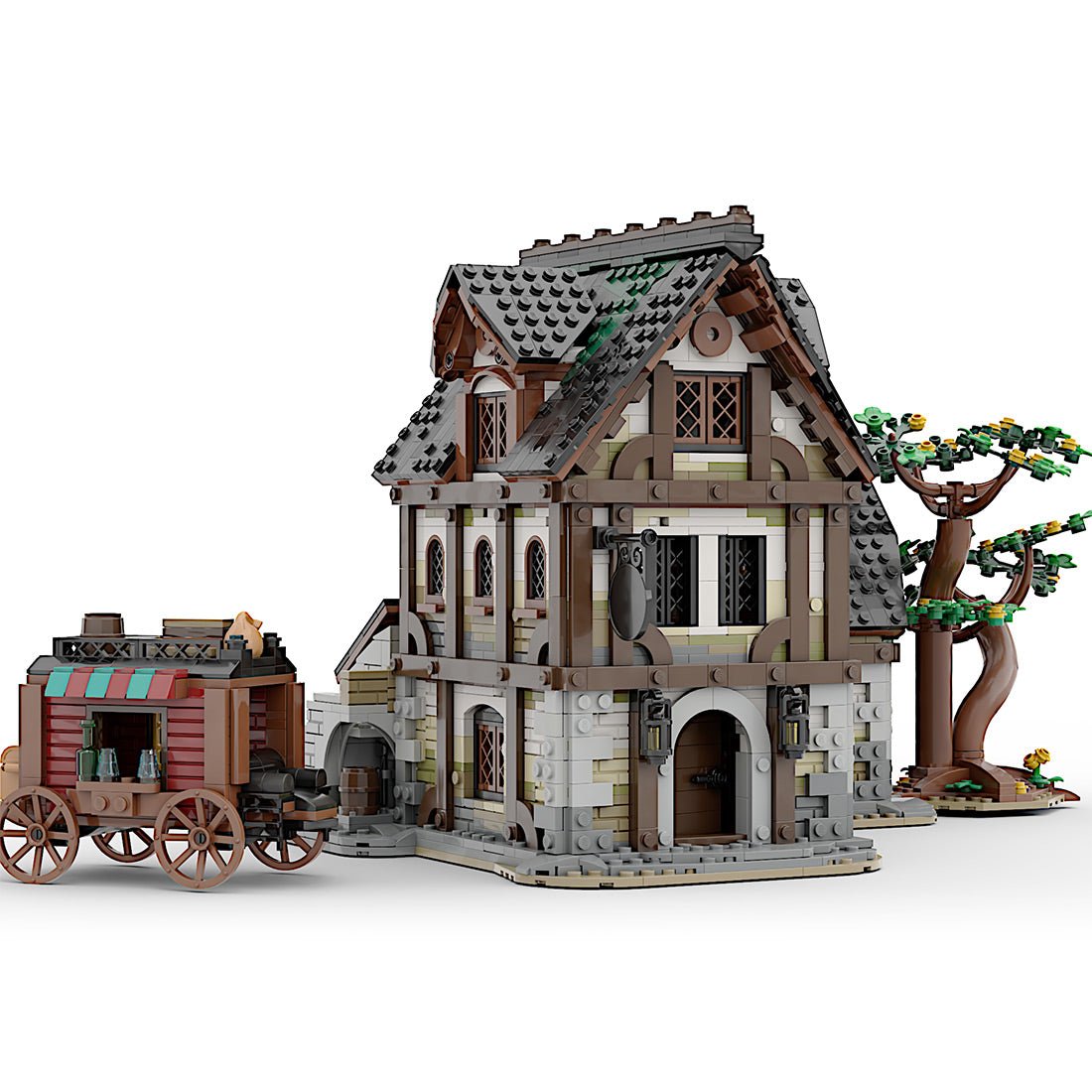 MOC - 177601 Medieval Tavern Assembly Toys Building Blocks - LesDiy - building blocks