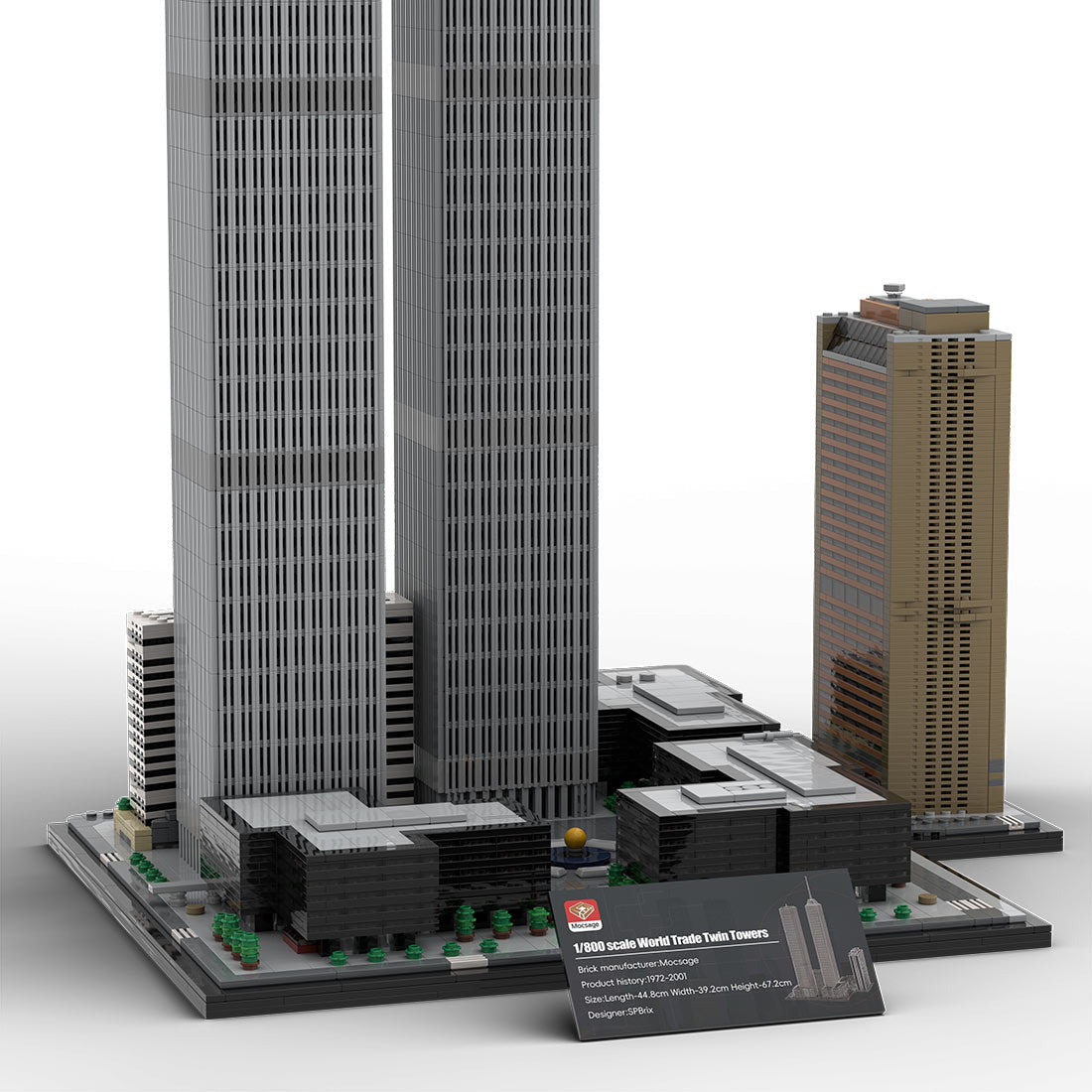 MOC - 177998 World Trade Center Complex 1:800 Scale Building Blocks - LesDiy - Building Blocks