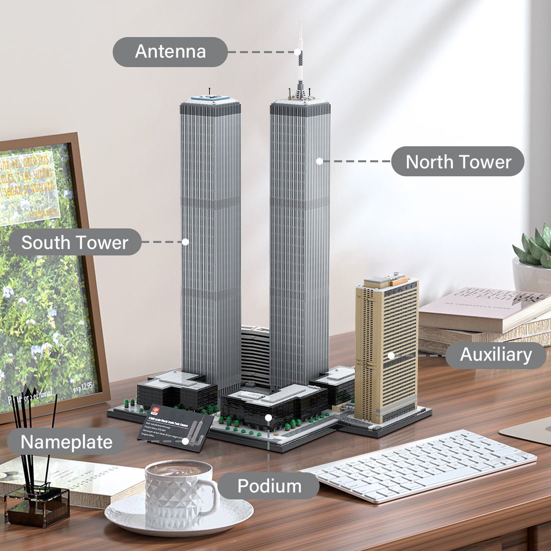 MOC - 177998 World Trade Center Complex 1:800 Scale Building Blocks - LesDiy - Building Blocks