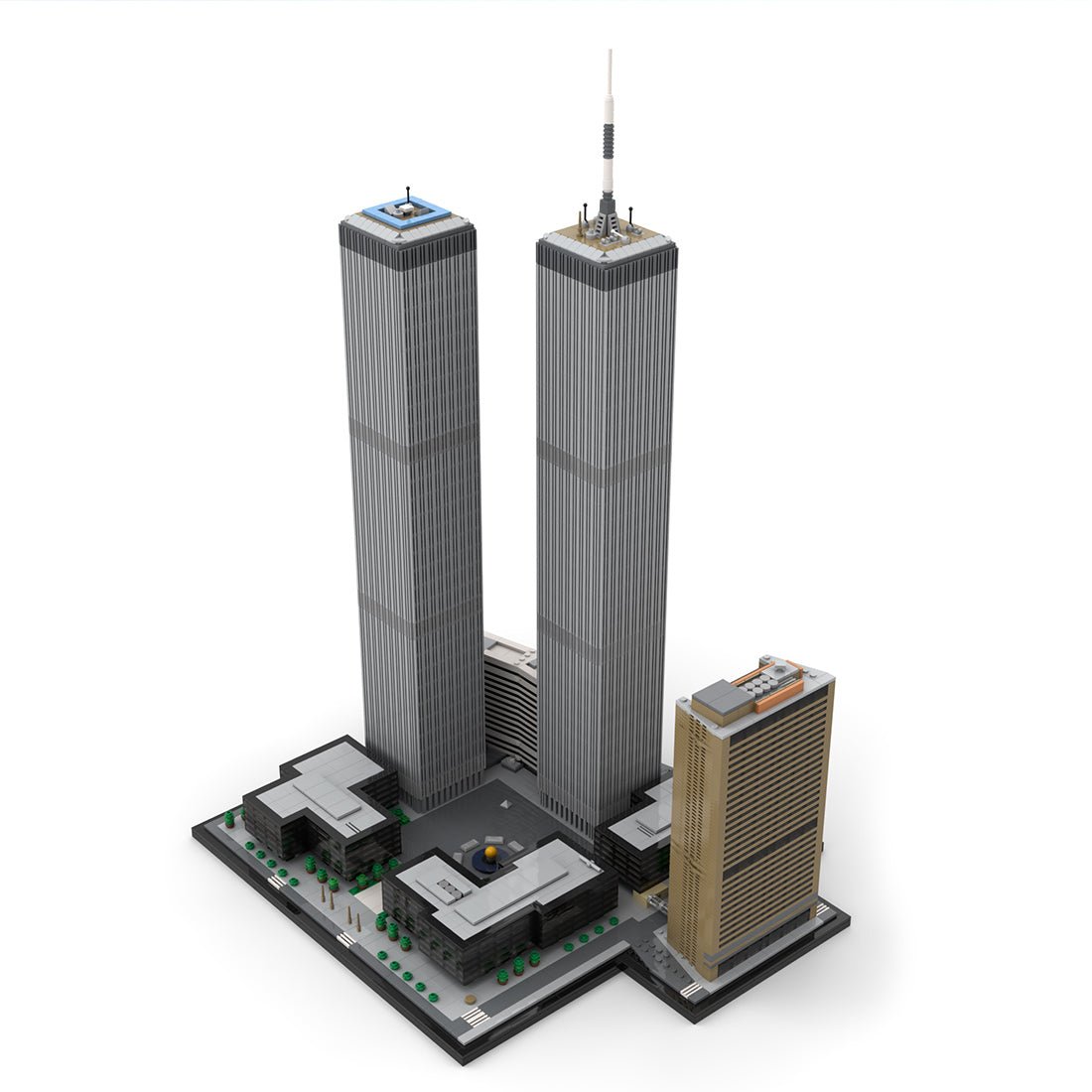 MOC - 177998 World Trade Center Complex 1:800 Scale Building Blocks - LesDiy - Building Blocks