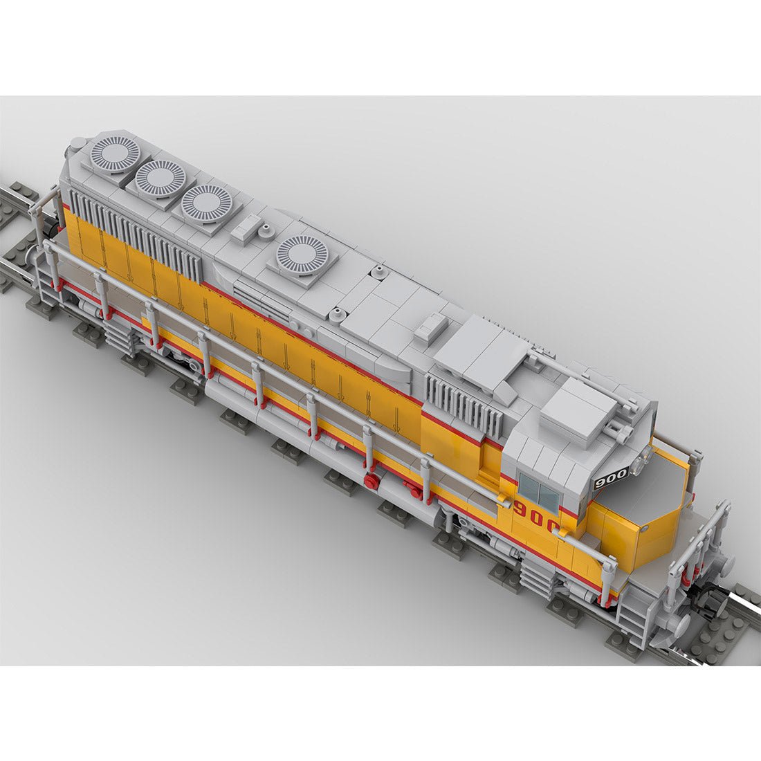 MOC - 180032 Diesel Engine EMD GP40 of Union Pacific Railroad Building Blocks - LesDiy - Locomotive