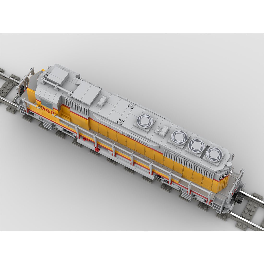 MOC - 180032 Diesel Engine EMD GP40 of Union Pacific Railroad Building Blocks - LesDiy - Locomotive