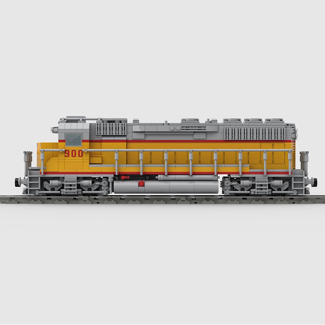 MOC - 180032 Diesel Engine EMD GP40 of Union Pacific Railroad Building Blocks - LesDiy - Locomotive