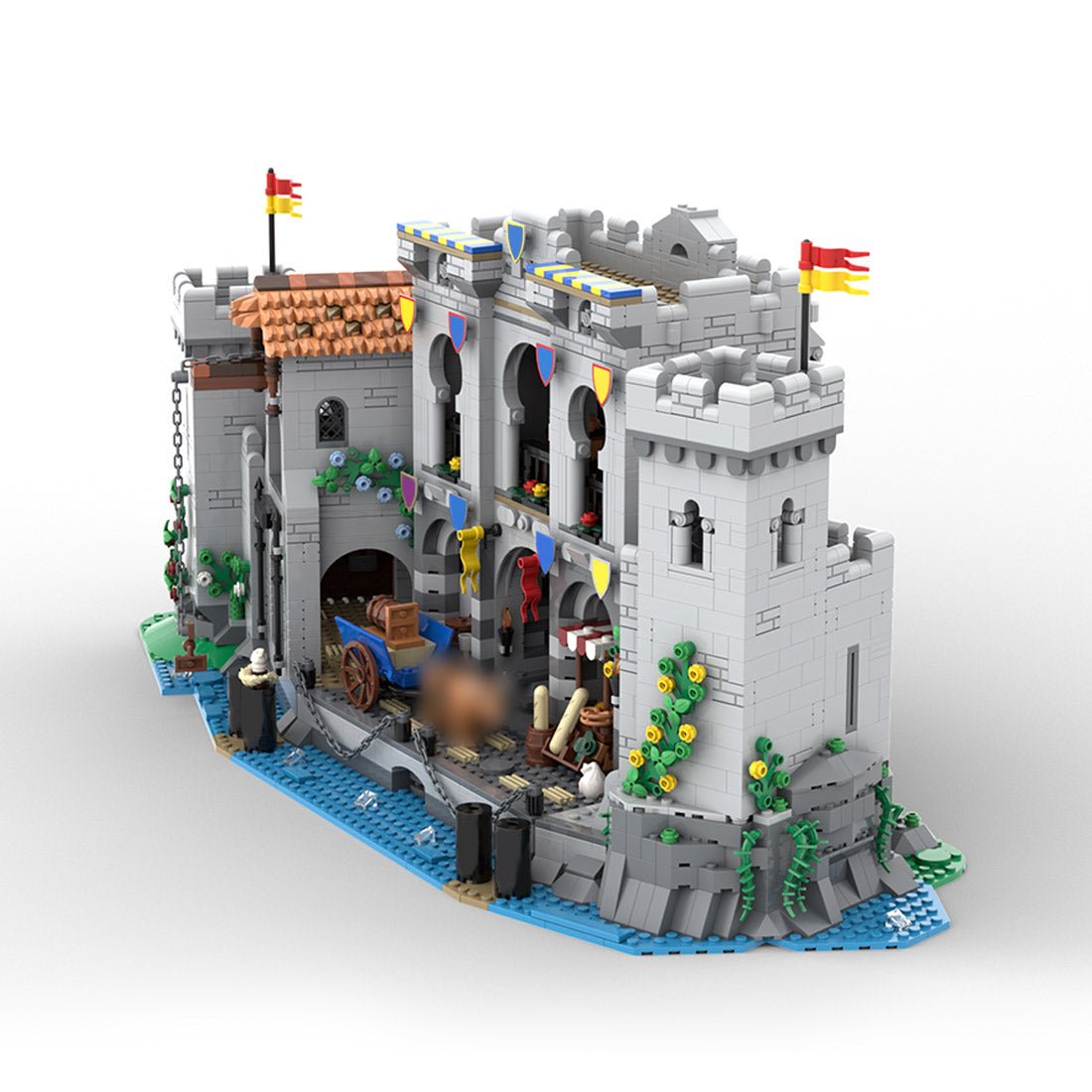 MOC - 180113 Fortified Port - 10305 Lion Knights' Castle Alternative Build - LesDiy - building blocks