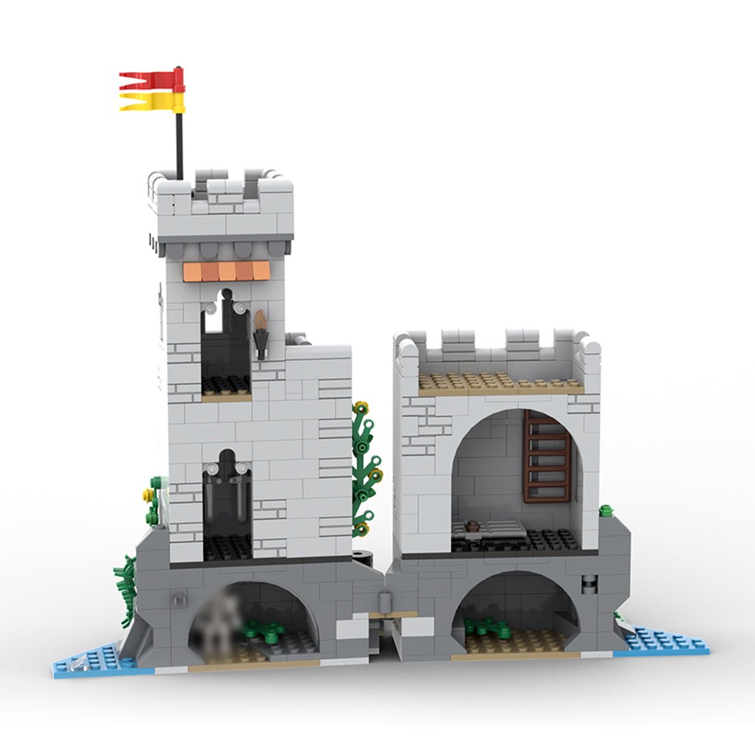 MOC - 180113 Fortified Port - 10305 Lion Knights' Castle Alternative Build - LesDiy - building blocks