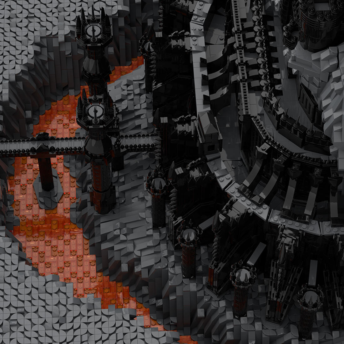 MOC - 181067 LOTR - Barad - dûr Building Blocks (with base) - LesDiy - Building Blocks