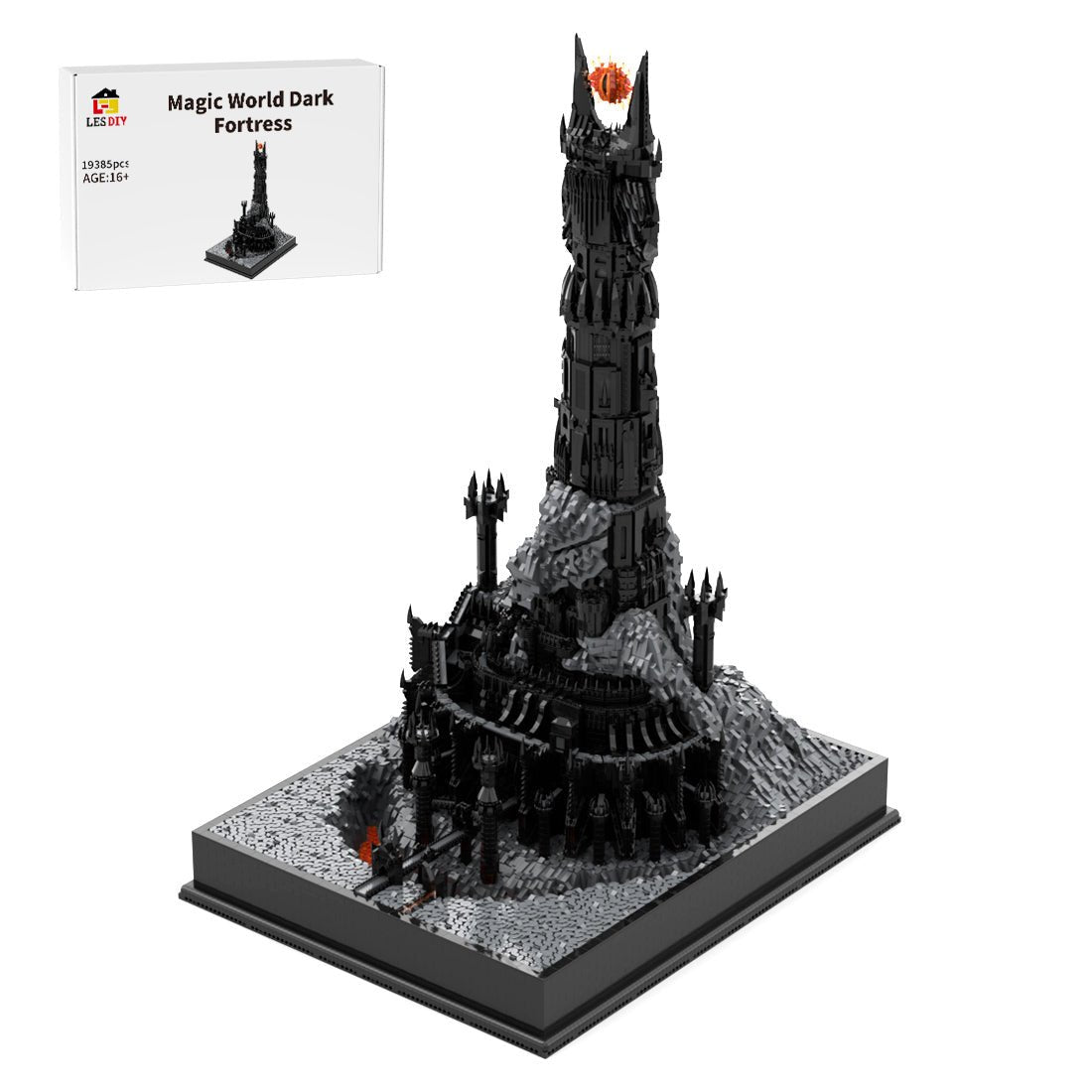 MOC - 181067 LOTR - Barad - dûr Building Blocks (with base) - LesDiy - Building Blocks