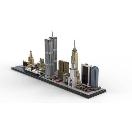 MOC - 181871 1/2000 New York City Skyline 1970's Building Blocks - LesDiy - Building Blocks