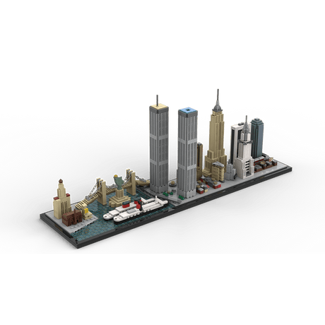 MOC - 181871 1/2000 New York City Skyline 1970's Building Blocks - LesDiy - Building Blocks
