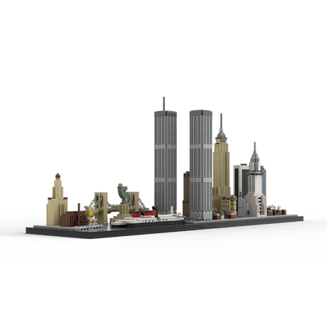 MOC - 181871 1/2000 New York City Skyline 1970's Building Blocks - LesDiy - Building Blocks