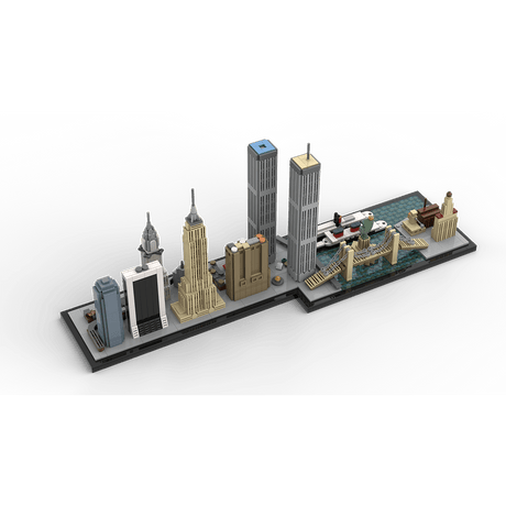 MOC - 181871 1/2000 New York City Skyline 1970's Building Blocks - LesDiy - Building Blocks
