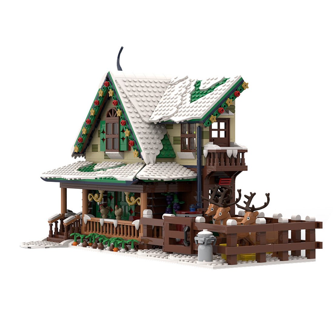 MOC - 183213 Winter Village Reindeer Ranch Building Blocks - LesDiy - Building Blocks