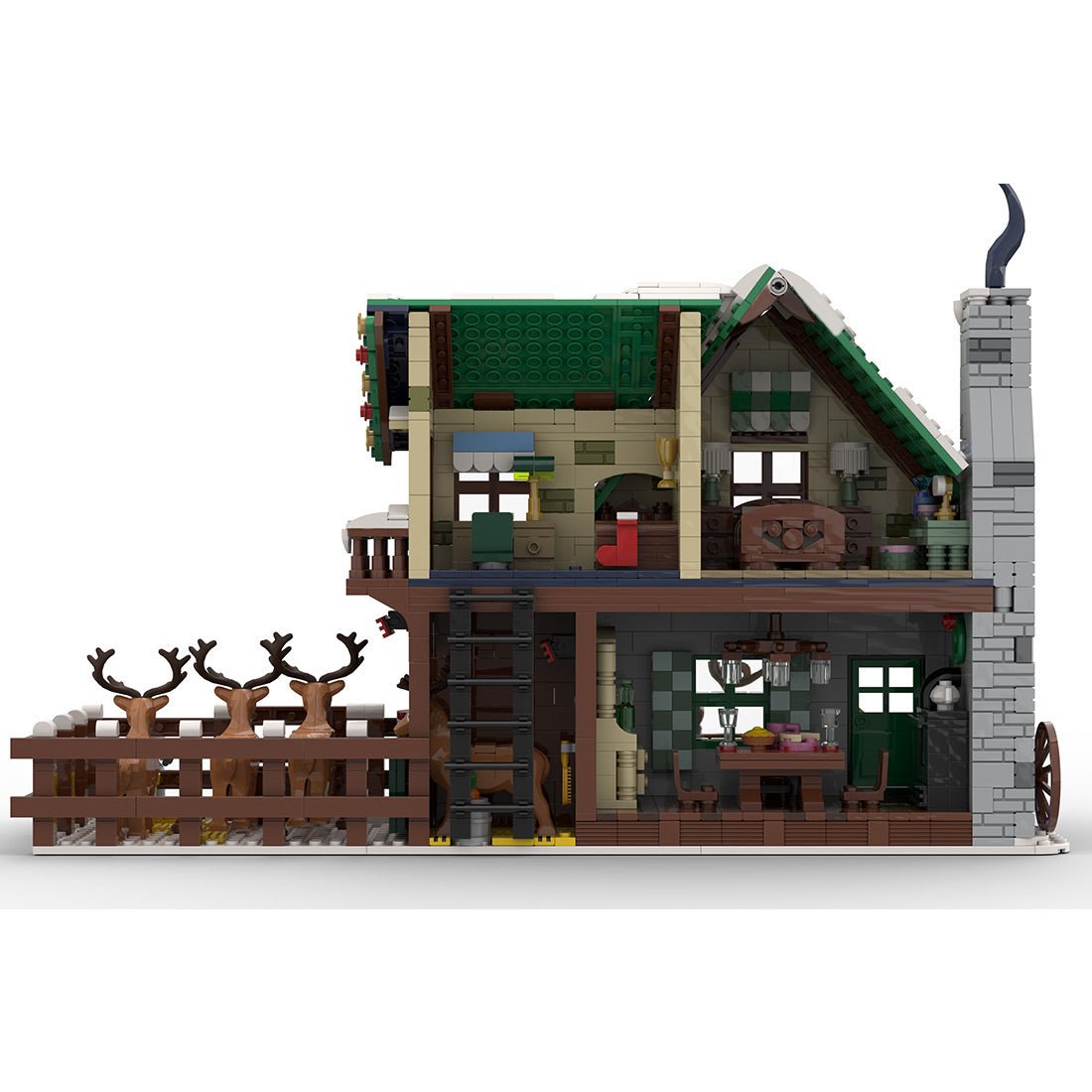 MOC - 183213 Winter Village Reindeer Ranch Building Blocks - LesDiy - Building Blocks